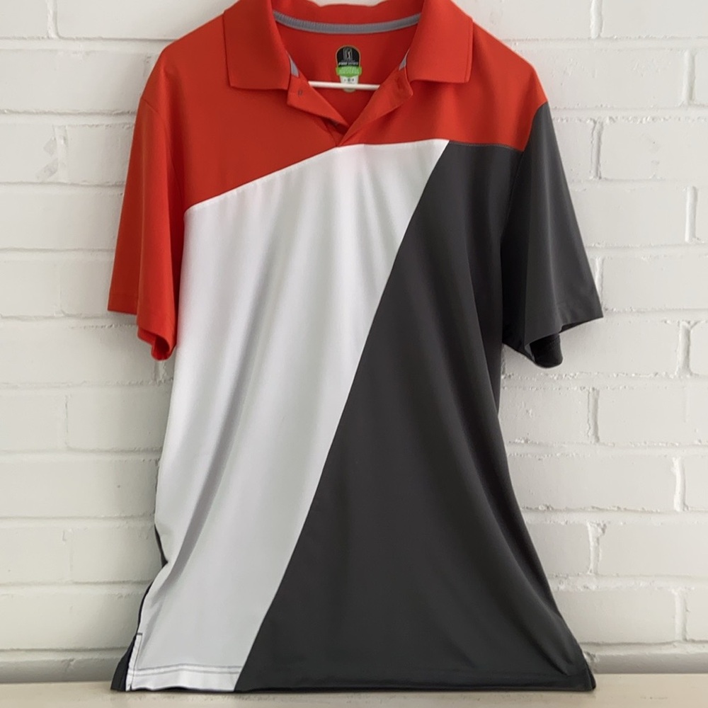 PGA Tours Collegiate Colorblock Polo Style Golf Shirt Size L